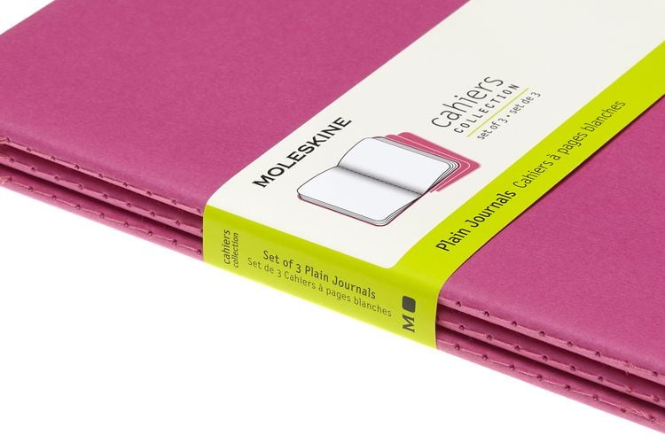 Produktbild: Moleskine Cahier Large/A5, 3er Set, Blanko, Kinetisches Pink