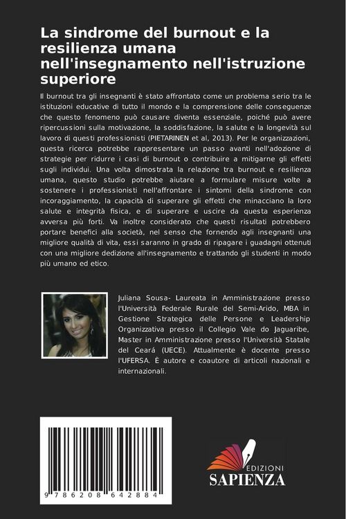 Produktbild: La sindrome del burnout e la resilienza umana nell'insegnamento nell'istruzione superiore