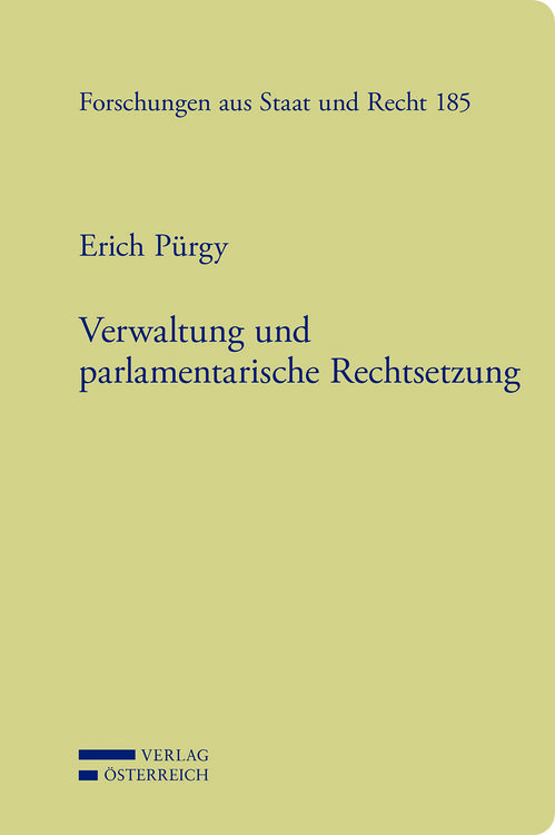 Produktbild: Verwaltung und parlamentarische Rechtsetzung