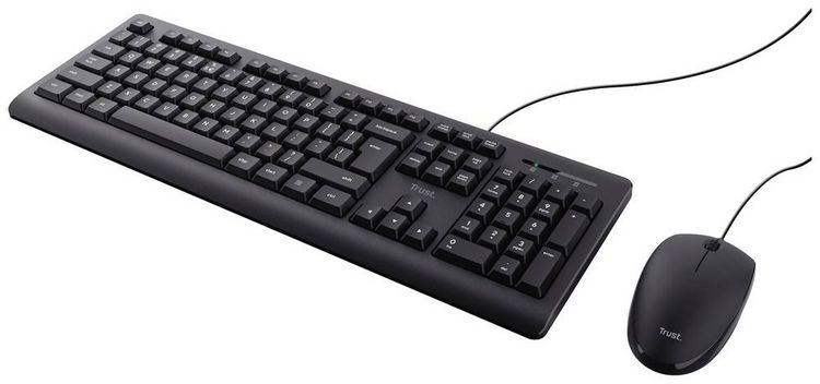 Produktbild: Trust TKM-250 Kabelgebunden Tastatur, Maus-Set Deutsch, QWERTZ Schwarz