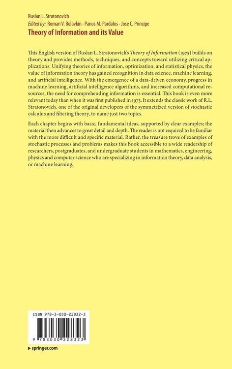 Produktbild: Theory of Information and its Value