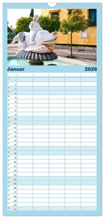 Produktbild: Familienplaner 2026 - Sch&ouml;ne Wasserspiele mit 5 Spalten (Wandkalender, 21 x 45 cm) CALVENDO