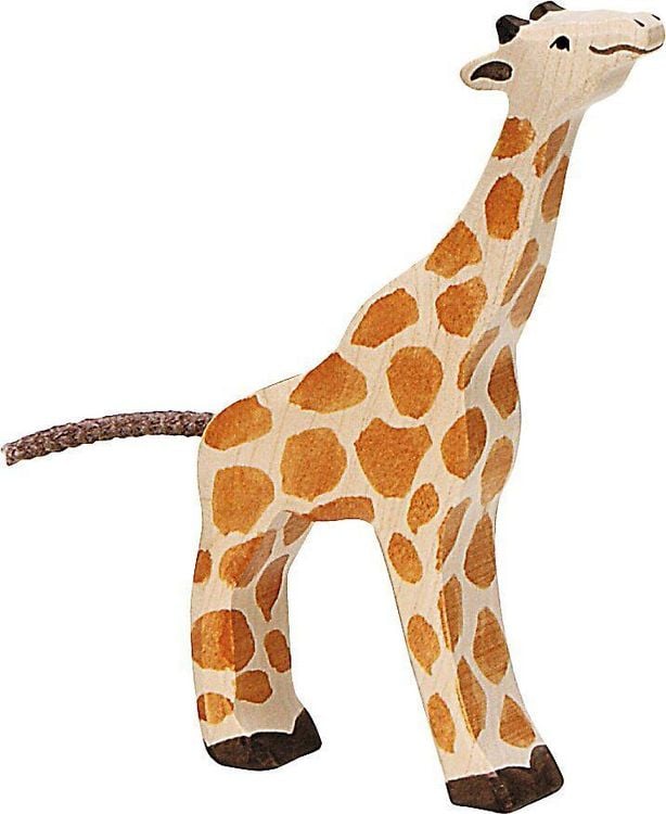 Produktbild: Holztiger Giraffe, klein, fressend, Holz