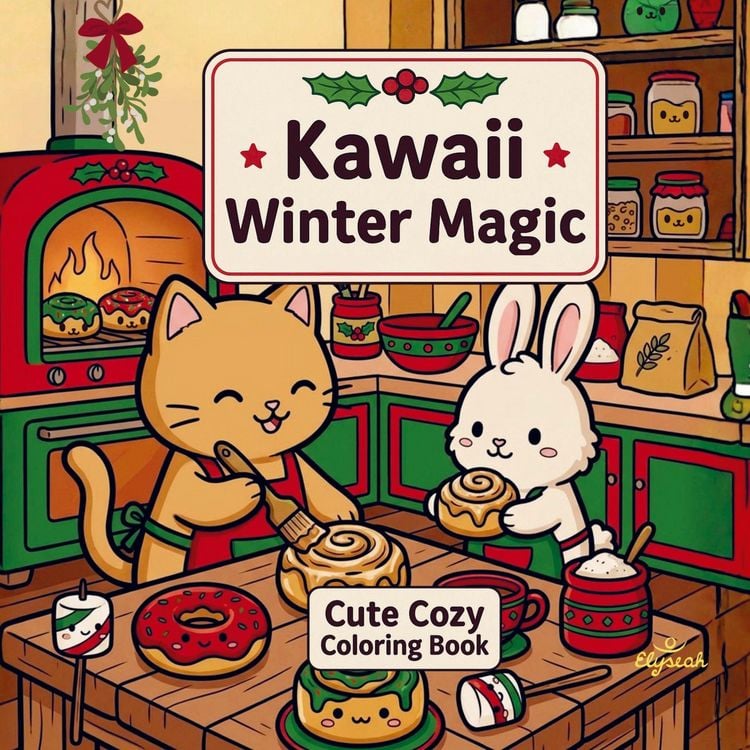 Produktbild: Kawaii Winter Magic - Cute Cozy Coloring Book:Malbuch f&uuml;r Erwachsene & Teens