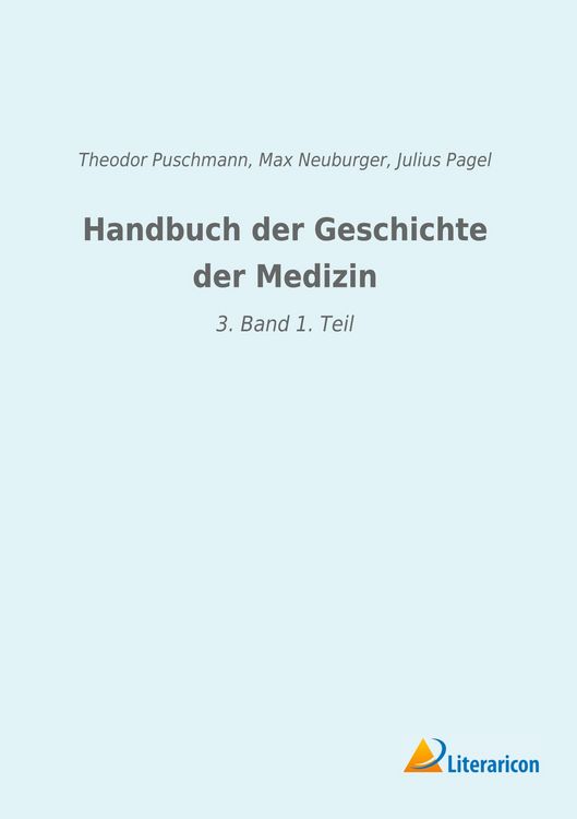 Produktbild: Handbuch der Geschichte der Medizin