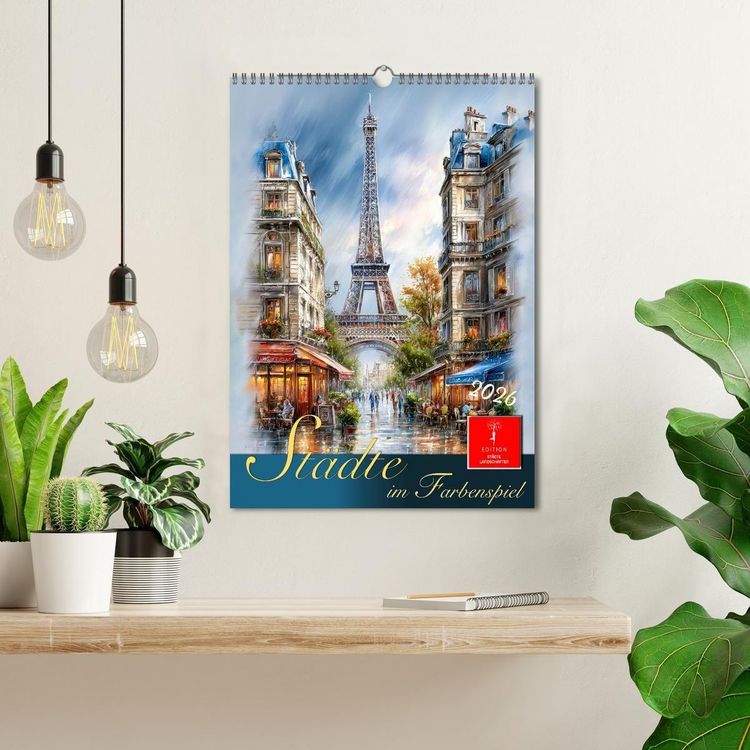 Produktbild: St&auml;dte im Farbenspiel (Wandkalender 2026 DIN A3 hoch), CALVENDO Monatskalender