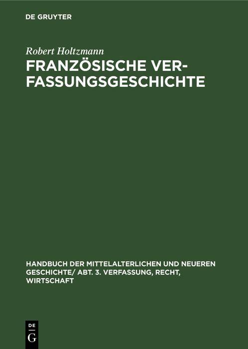 Produktbild: Franz&ouml;sische Verfassungsgeschichte