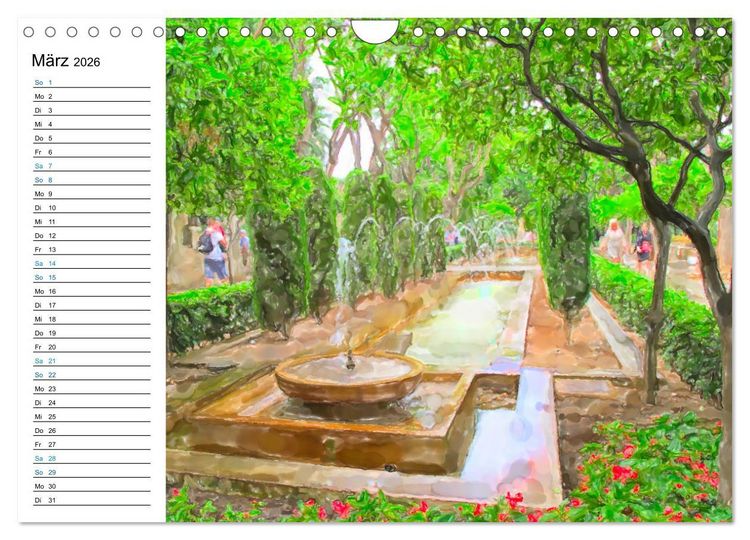 Produktbild: Mallorca - Impressionen in Aquarellfarben (Wandkalender 2026 DIN A4 quer), CALVENDO Monatskalender