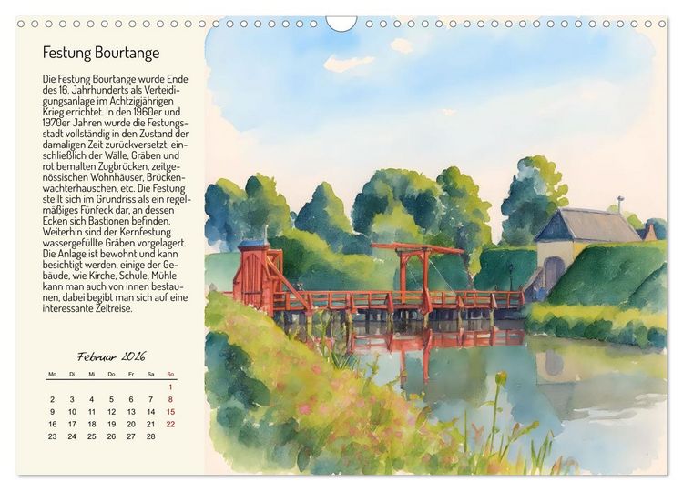 Produktbild: Romantische Reise durch die Niederlande (Wandkalender 2026 DIN A3 quer), CALVENDO Monatskalender