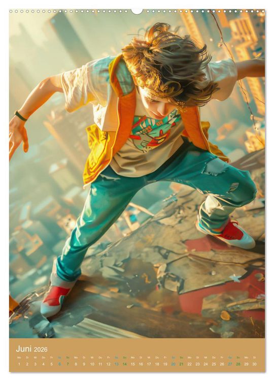 Produktbild: Urbanes Freerunning (hochwertiger Premium Wandkalender 2026 DIN A2 hoch), Kunstdruck in Hochglanz