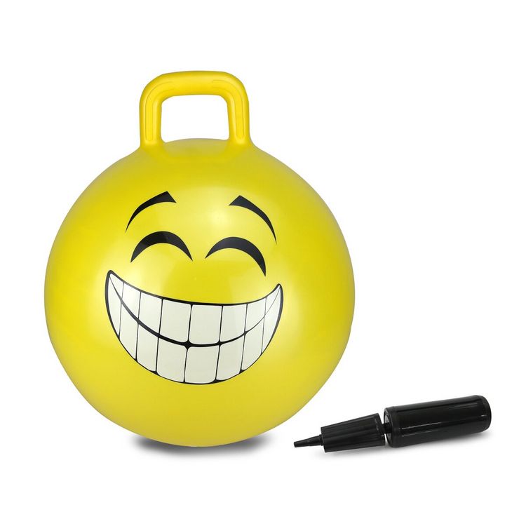 Produktbild: H&uuml;pfball Smile HoppyDoo gelb 450mm mit Pumpe