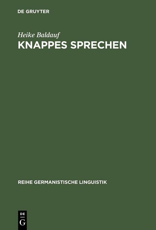 Produktbild: Knappes Sprechen