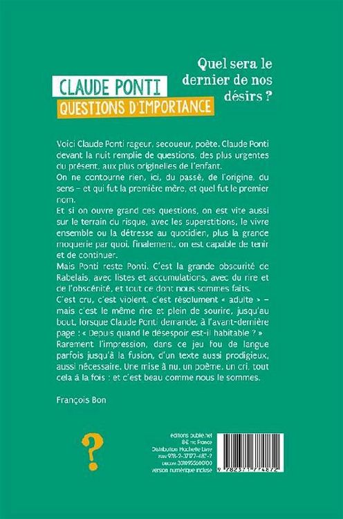Produktbild: Questions d'importance