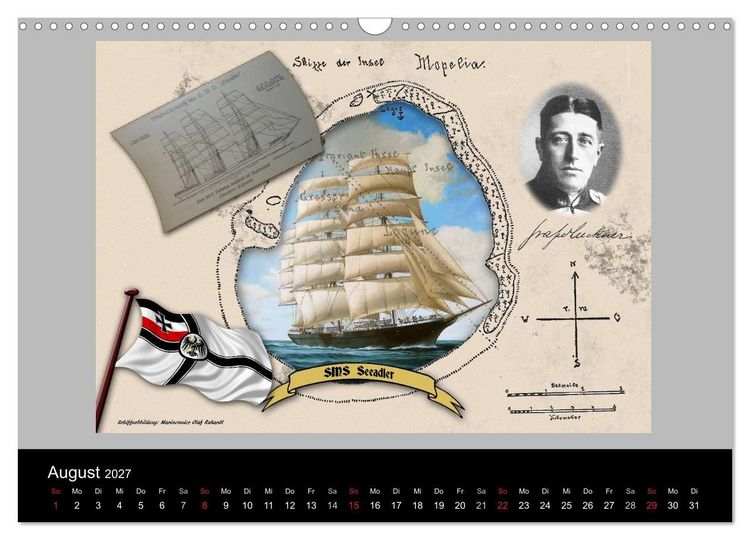 Produktbild: Schiffe im Spiegel ihrer Zeit (Wandkalender 2027 DIN A3 quer), CALVENDO Monatskalender