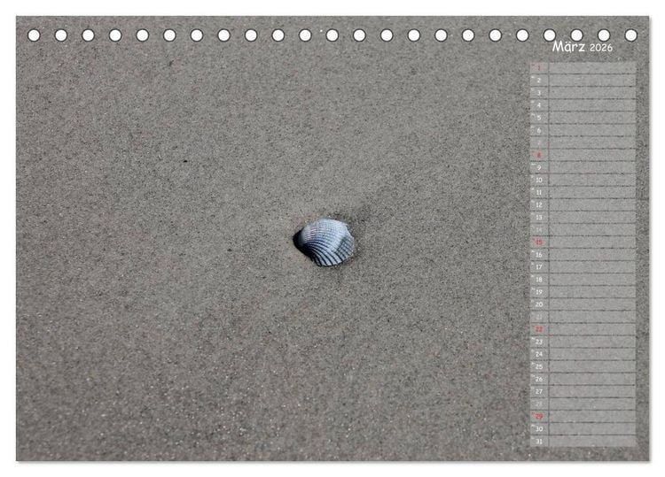 Produktbild: Strandspaziergang / Geburtstagskalender (Tischkalender 2026 DIN A5 quer), CALVENDO Monatskalender