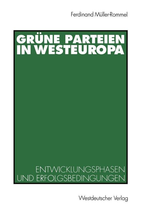Produktbild: Gr&uuml;ne Parteien in Westeuropa