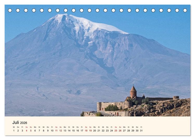 Produktbild: Der Kaukasus - Entdeckungen zwischen Asien und Europa (Tischkalender 2026 DIN A5 quer), CALVENDO Monatskalender
