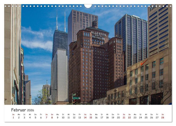 Produktbild: beeindruckendes Chicago (Wandkalender 2026 DIN A3 quer), CALVENDO Monatskalender