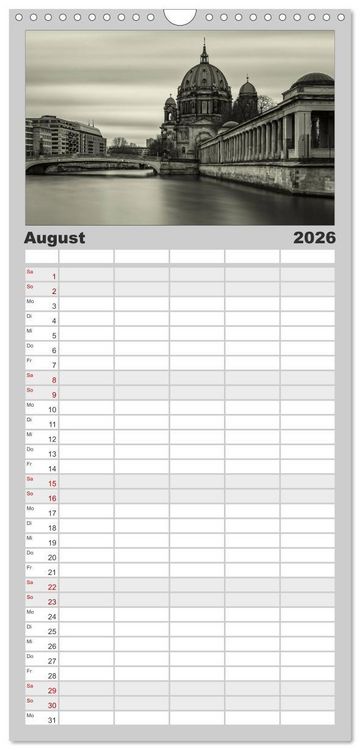 Produktbild: Familienplaner 2026 - berlin specials mit 5 Spalten (Wandkalender, 21 x 45 cm) CALVENDO