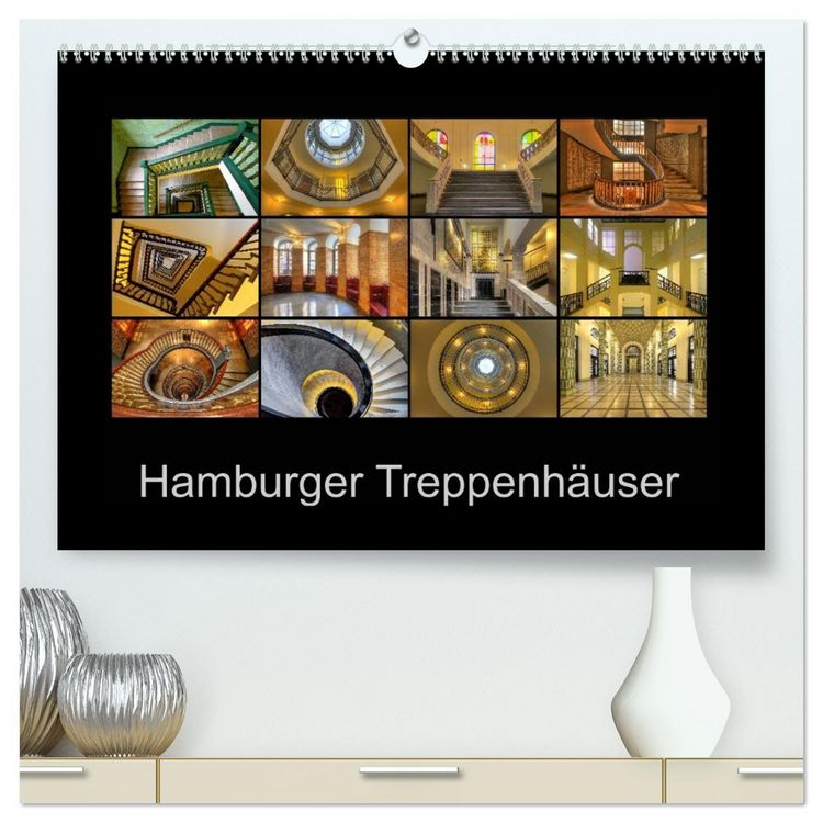 Produktbild: Hamburger Treppenh&auml;user (hochwertiger Premium Wandkalender 2026 DIN A2 quer), Kunstdruck in Hochglanz