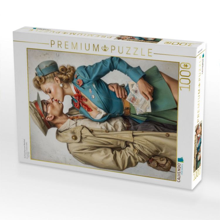 Produktbild: CALVENDO Puzzle Ein K&uuml;sschen zum Abschied | 1000 Teile Lege-Gr&ouml;&szlig;e 64x48cm Foto-Puzzle f&uuml;r gl&uuml;ckliche Stunden