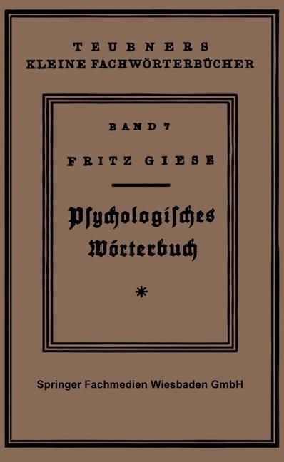Produktbild: Ps&yuml;chologisches W&ouml;rterbuch