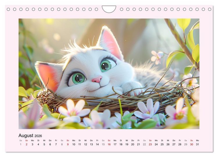Produktbild: Katzen-Paradies. Entz&uuml;ckende Cartoon-K&auml;tzchen zum verlieben (Wandkalender 2026 DIN A4 quer), CALVENDO Monatskalender