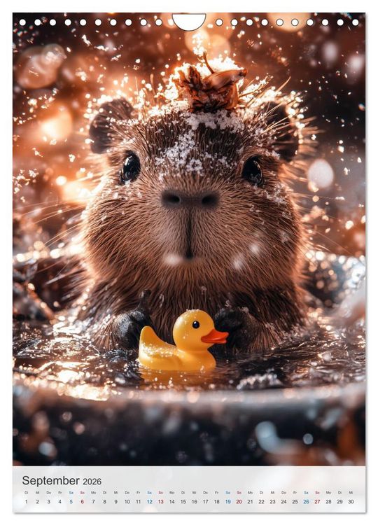Produktbild: Capybara und Gem&uuml;tlichkeit (Wandkalender 2026 DIN A4 hoch), CALVENDO Monatskalender