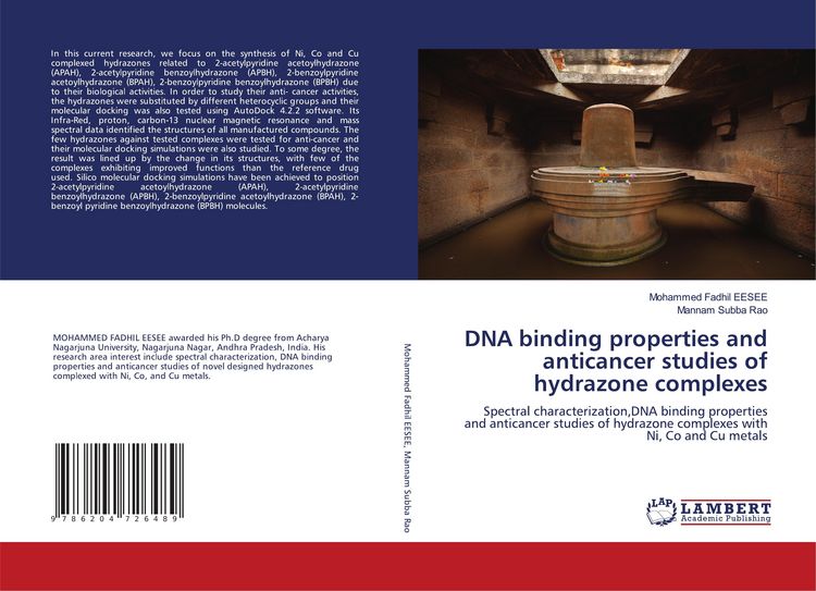 Produktbild: DNA binding properties and anticancer studies of hydrazone complexes