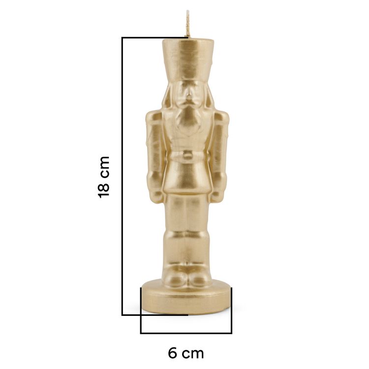 Produktbild: Figutrative-Kerze, gold, Lack "Nussknacker"