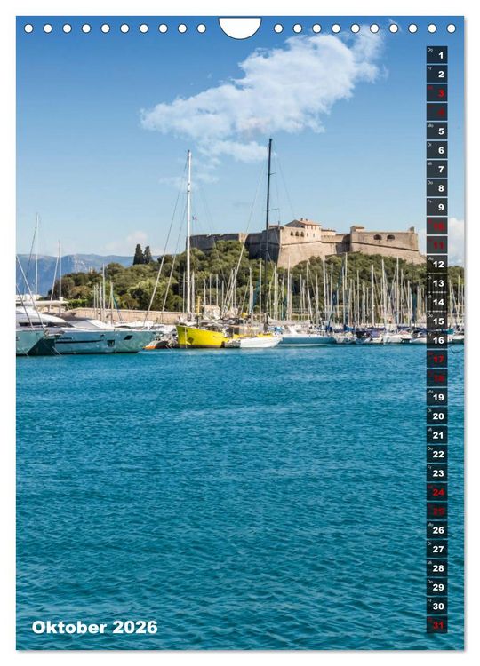 Produktbild: C&Ocirc;TE D&rsquo;AZUR Idyllische Orte (Wandkalender 2026 DIN A4 hoch), CALVENDO Monatskalender