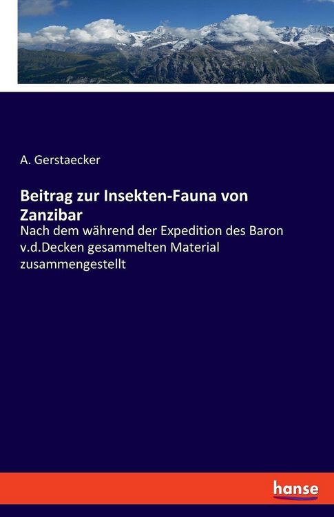 Produktbild: Beitrag zur Insekten-Fauna von Zanzibar