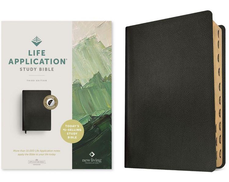 Produktbild: NLT Life Application Study Bible, Third Edition (Genuine Leather, Black, Indexed, Red Letter)