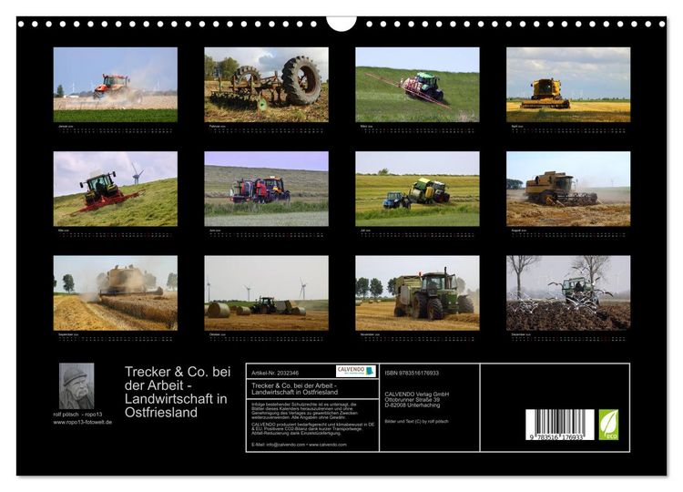 Produktbild: Trecker & Co. bei der Arbeit - Landwirtschaft in Ostfriesland (Wandkalender 2026 DIN A3 quer), CALVENDO Monatskalender