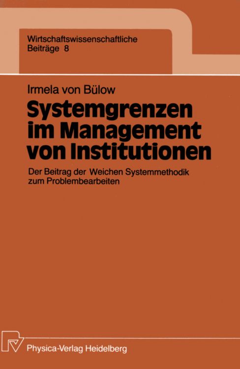 Produktbild: Systemgrenzen im Management von Institutionen