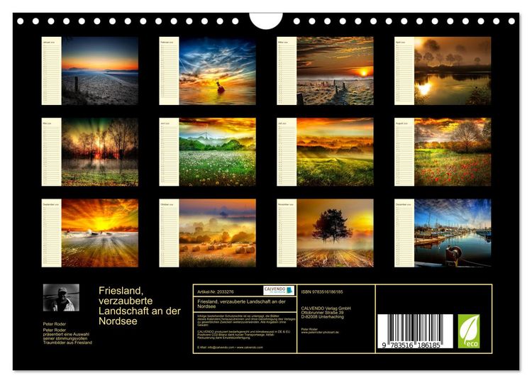 Produktbild: Friesland, verzauberte Landschaft an der Nordsee (Wandkalender 2026 DIN A4 quer), CALVENDO Monatskalender