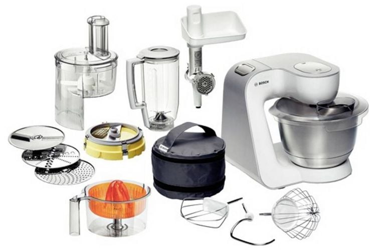 Produktbild: Bosch Haushalt MUM54251 K&uuml;chenmaschine 900W Wei&szlig;, Silber