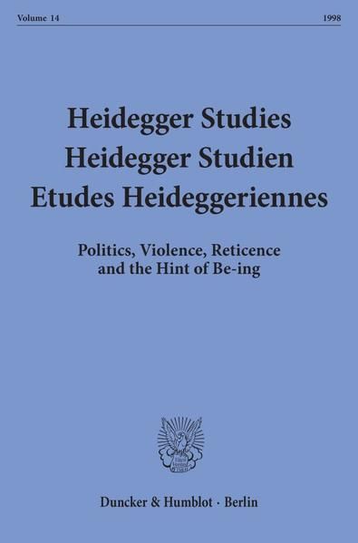 Produktbild: Heidegger Studies - Heidegger Studien - Etudes Heideggeriennes.