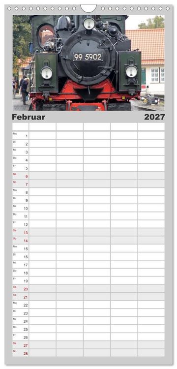 Produktbild: Familienplaner 2027 - Die Brockenbahn mit 5 Spalten (Wandkalender, 21 x 45 cm) CALVENDO