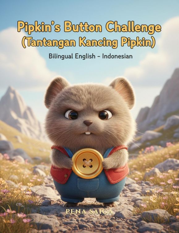 Produktbild: Pipkin's Button Challenge - Tantangan Kancing Pipkin - A Bilingual Story for Kids: Learning to Dress Independently (Life Skills, #1)