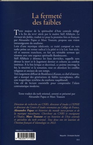 Produktbild: La fermet&eacute; des faibles : trait&eacute; versifi&eacute; de soufisme centrasiatique