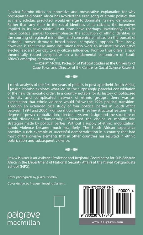 Produktbild: Institutions, Ethnicity, and Political Mobilization in South Africa