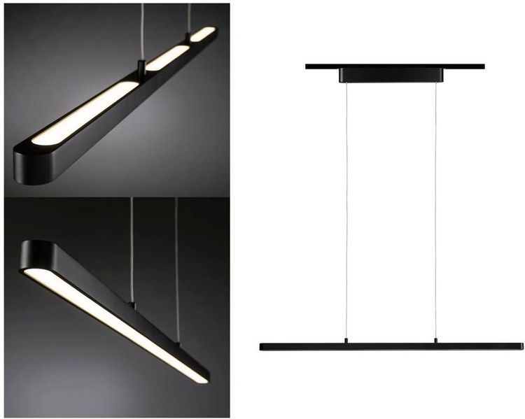 Produktbild: Paulmann LED-Pendelleuchte URail 42W LED Schwarz (matt)