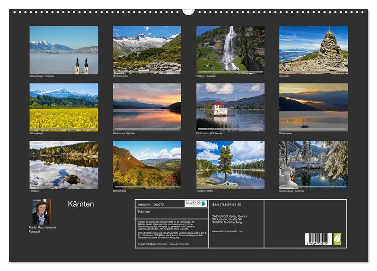 Produktbild: K&auml;rnten (Wandkalender 2026 DIN A2 quer), CALVENDO Monatskalender