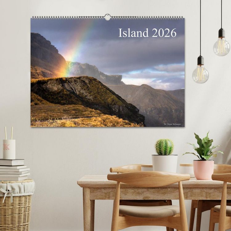 Produktbild: Island 2026 (Wandkalender 2026 DIN A2 quer), CALVENDO Monatskalender