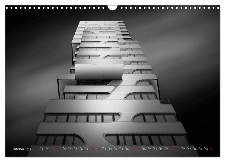 Produktbild: Monochrome Architektur (Wandkalender 2026 DIN A3 quer), CALVENDO Monatskalender