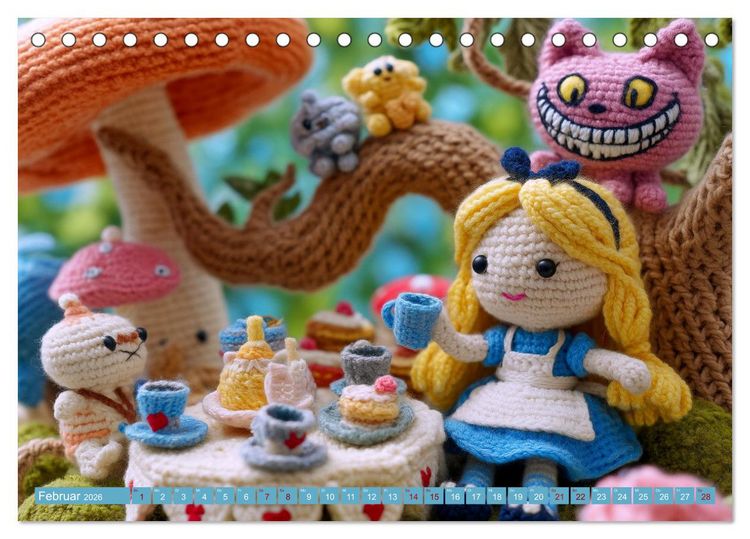 Produktbild: Amigurumi Erz&auml;hlzauber. Fantastische Geschichten als H&auml;kelkunst inszeniert (Tischkalender 2026 DIN A5 quer), CALVENDO Monatskalender