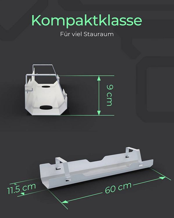 Produktbild: ICY BOX Kabelkanal Wei&szlig; (B x H x T) 125 x 90 x 610mm 1 St. IB-EWA100W-CM
