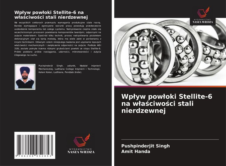 Produktbild: Wp&iquest;yw pow&iquest;oki Stellite-6 na w&iquest;a&iquest;ciwo&iquest;ci stali nierdzewnej