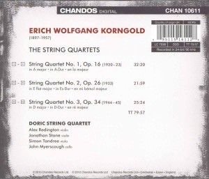 Produktbild: Doric String Quartet: Streichquartette 1-3